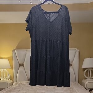 Vibe Sportswear Elegant Black Lace Mini Dress